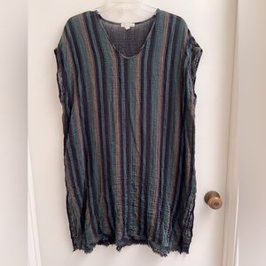 Eileen Fisher Cotton Gauze Tunic M Stripe
